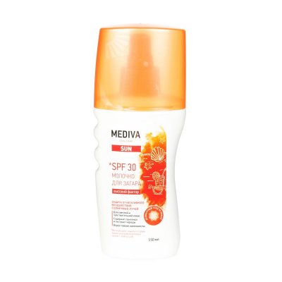 Купить mediva (медива) sun молочко для загара, 150мл spf30 в Заволжье
