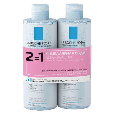 Купить la roche-posay ultra reactive (ля рош позе) набор: мицеллярная вода для чувствительной кожи лица 400мл, 2 шт в Заволжье