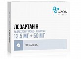 Купить лозартан-н, таблетки, покрытые пленочной оболочкой 50мг+12,5мг, 90 шт в Заволжье