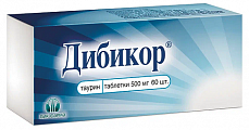 Купить дибикор, таблетки 500мг, 60 шт в Заволжье