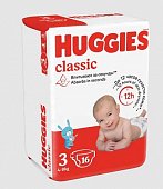 Купить huggies (хаггис) подгузники классик 3 4-9кг 16шт в Заволжье