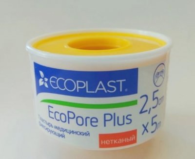 Купить ecoplast медицинский фиксирующий нетканый 2,5см х 5м в Заволжье