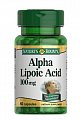 Купить nature's bounty (нэйчес баунти) альфа-липоевая кислота 100мг, капсулы 60 шт бад в Заволжье