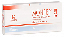 Купить монлер, таблетки жевательные 5мг, 14 шт в Заволжье