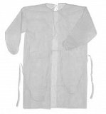 Комплект одежды и белья медицинский (хирургический халат) одноразовый, нетканный, нестерильный, размер 52-54, пл 25г/м2, 10шт