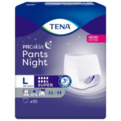 Купить tena proskin pants night super (тена) подгузники-трусы размер l, 10 шт в Заволжье