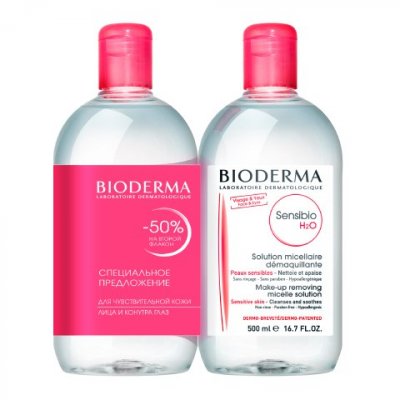 Купить bioderma sensibio (биодерма сенсибио) мицеллярная вода 500мл 2шт (-50% на 2-й продукт) в Заволжье