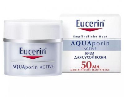 Купить eucerin aquaporin active (эуцерин) крем для лица для чувствительной и сухой кожи интенсивное увлажнение 50 мл в Заволжье