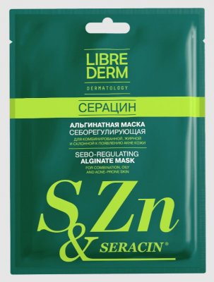 Купить librederm seracin (либридерм) маска альгинатная себорегулирующая для проблемной кожи, 30г в Заволжье
