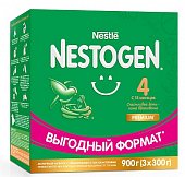 Купить nestle nestogen premium 4 (нестожен) сухая молочная смесь с 18 месяцев, 900г (3*300г) в Заволжье