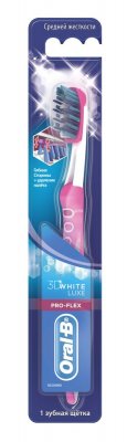 Купить oral-b (орал-би) зубная щетка 3d white luxe pro-flex 38 блеск, мягкая1 шт в Заволжье