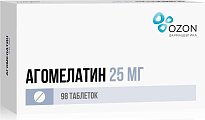 Купить агомелатин, таблетки, покрытые пленочной оболочкой 25мг, 98 шт в Заволжье