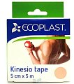 Ecoplast лента фиксирующая Кензио Тейп 5см х 5м бежевый