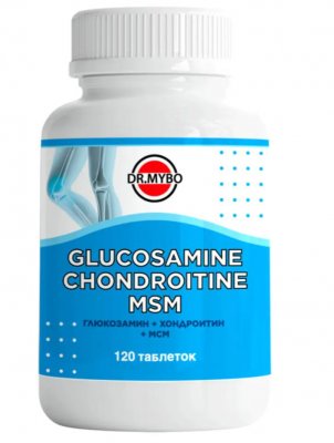 Купить глюкозамин+хондроитин+мсм др.майбо (dr mybo) таблетки массой 0,67 г 120 шт. бад в Заволжье
