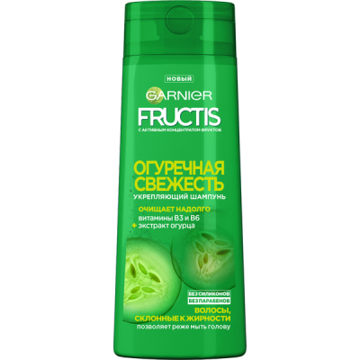 Купить garnier fructis (гарньер фруктис) шампунь для волос огуречная свежесть 400мл в Заволжье