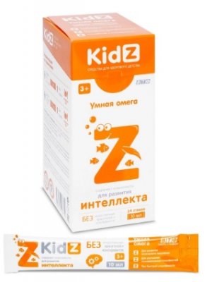 Купить kidz (кидз) сироп умная омега, стик 10мл 14шт бад в Заволжье