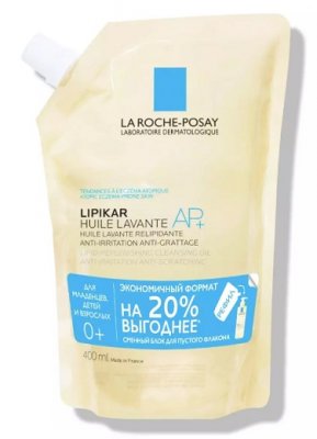 Купить la roche-posay lipikar ap+ (ля рош позе) масло очищающее eco-refill, 400 мл сменный блок  в Заволжье