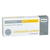 Албендазол-Алиум, таблетки, покрытые пленочной оболочкой 400мг, 1 шт