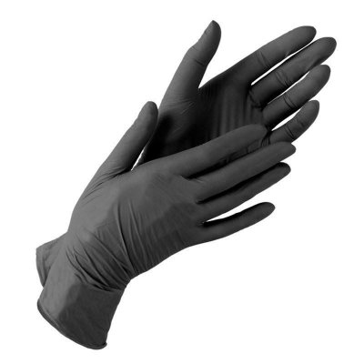 Купить перчатки manual bn117, смотр.нестер.нитрил. черные, р.s пар №50 в Заволжье