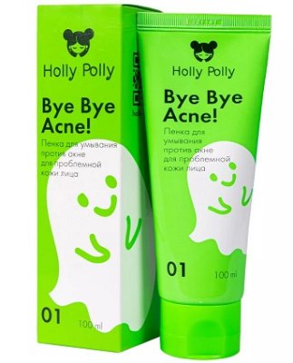 Купить holly polly (холли полли) bye bye acne! пенка для умывания против акне и воспалений, 100мл в Заволжье