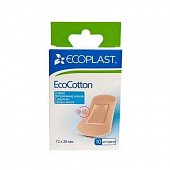 Купить ecoplast ecocotton набор тканевых пластырей 72 х 38мм, 10 шт в Заволжье