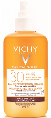 Купить vichy capital soleil (виши) спрей двухфазный для тела активатор загара 200мл spf30 в Заволжье