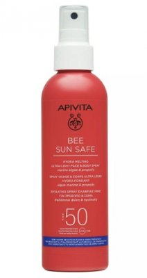 Купить apivita (апивита) bee sun safe спрей для лица и тела ультралегкий солнцезащитный тающий, 200 мл spf50 в Заволжье