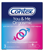 Купить contex (контекс) презервативы you&me orgasmic из натурального латекса 3шт в Заволжье