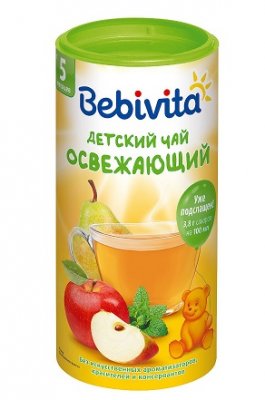 Купить bebivita (бэбивита) чай травяной детский освежающий гранулированный с 6 месяцев, банка 200г в Заволжье