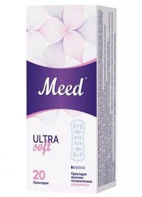 Купить meed ultra soft (мид) прокладки ежедневные ультратонкие, 20 шт в Заволжье