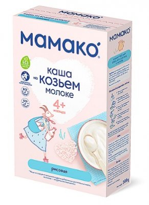 Купить мамако каша рисовая на козьем молоке с 4 месяцев, 200г в Заволжье
