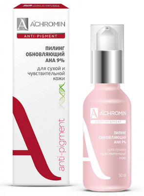 Купить achromin anti-pigment (ахромин) пилинг мягкий обновляющий для сухой и чувствительной кожи с ана-кислотами 50мл в Заволжье