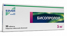 Купить бисопролол, таблетки, покрытые пленочной оболочкой 5мг, 30 шт в Заволжье