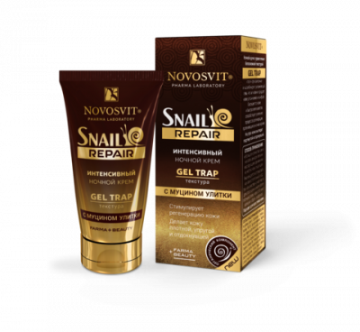 Купить novosvit (новосвит) snail repair крем для лица ночной интенсивный с муцином улитки, 50мл в Заволжье