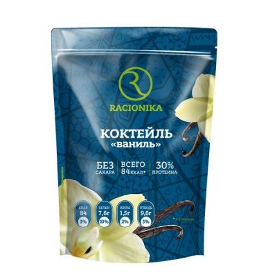 Купить racionika diet (рационика) коктейль диетический вкус ванили без сахара, пакет 275г в Заволжье