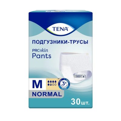 Купить tena proskin pants normal (тена) подгузники-трусы размер m, 30 шт в Заволжье