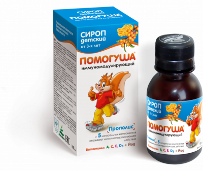 Купить сироп помогуша, иммуномодулирующий для детей с 3-х лет, флакон 100мл в Заволжье