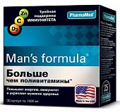 Купить man's formula (мен-с формула) больше чем поливитамины, капсулы, 30 шт бад в Заволжье