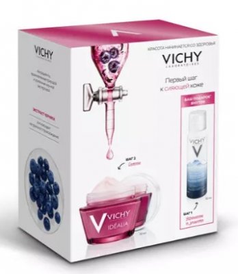 Купить виши идеалия (vichy idealia) набор: крем для нормальной и комбинированной кожи 50мл+термальная вода  в Заволжье