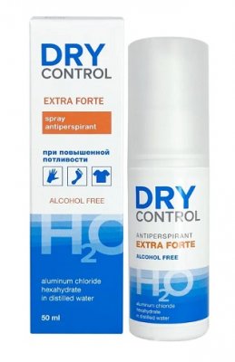 Купить dry control extra forte н2о (драй контрол) антиперспирант-спрей от обильного потоотделения без спирта 30% 50 мл в Заволжье