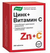 Купить цинк+витамин с эвалар, таблетки, 200 шт бад в Заволжье