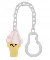 Lubby (Лабби) клипса-держатель для пустышки Мороженое, 1шт. 28405