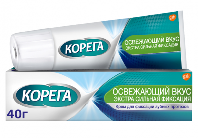 Купить корега крем для фиксации зубных протезов освежающий вкус 40мл в Заволжье