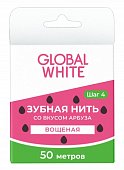 Купить глобал вайт (global white) зубная нить со вкусом арбуза, 50м в Заволжье