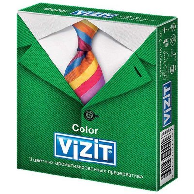 Купить презервативы визит color, цветные аромат. №3 (condomi, германия) в Заволжье