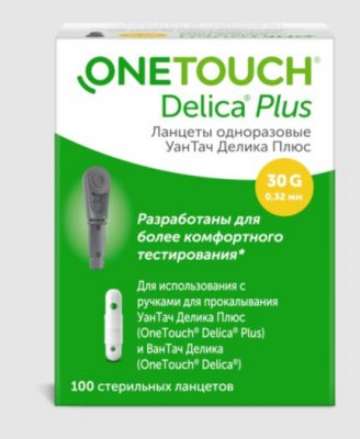 Купить ланцеты one touch delica+ (уан тач), 100 шт в Заволжье