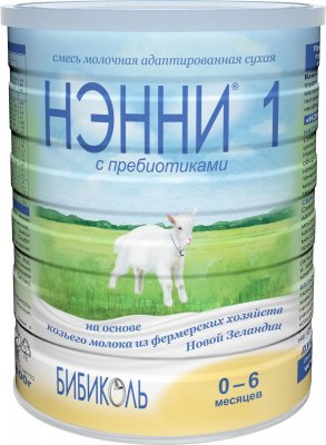 Купить нэнни 1 смесь на основе натурального козьего молока с пребиотиками с рождения, 800г в Заволжье