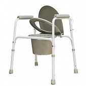 Купить кресло-туалет стальное со спинкой, регулируемое по высоте, amcb6803 в Заволжье