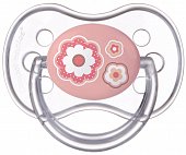 Купить canpol (канпол) пустышка круглая силиконовая 6-18 месяцев newborn baby розовая 1 шт в Заволжье