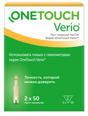 Купить тест-полоски onetouch verio (уан тач), 100 шт в Заволжье